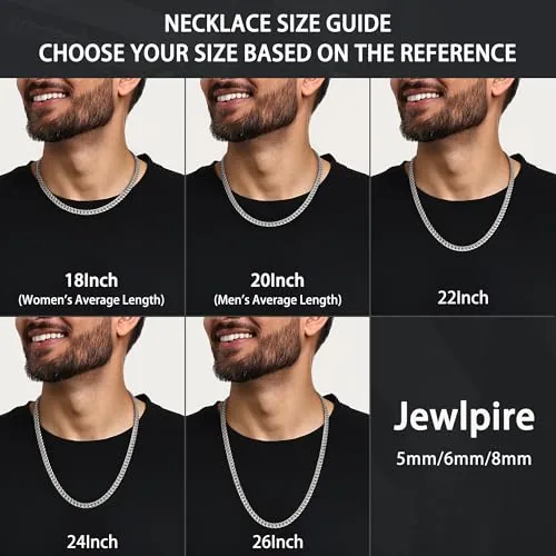 8mm Steel Cuban Link Chain 18 in, Style JP-L1RWB, view 4