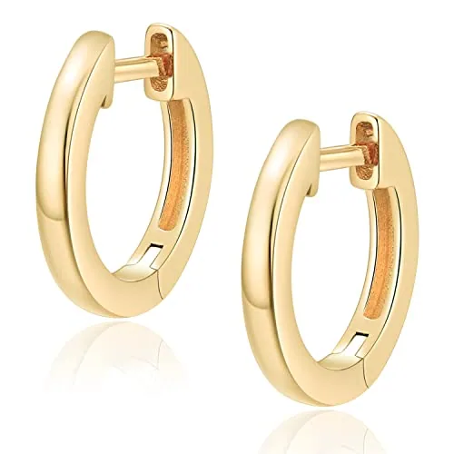 20mm 14K Gold over Sterling Silver Hoop Earrings, Style JP-F6BTQ