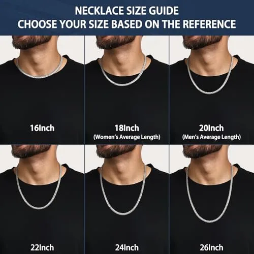 5mm Steel Chain Necklace 18 in, view 4