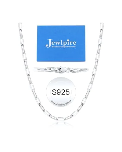 4mm Sterling Silver Paperclip Chain 18 in