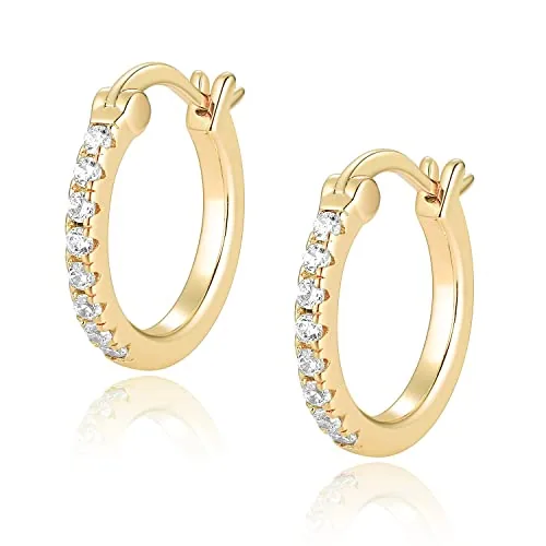 15mm 14K Gold over Sterling Silver Huggie Earrings