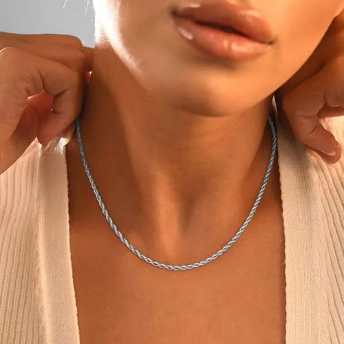 1.5mm Sterling Silver Rope Chain 26 in, view 4