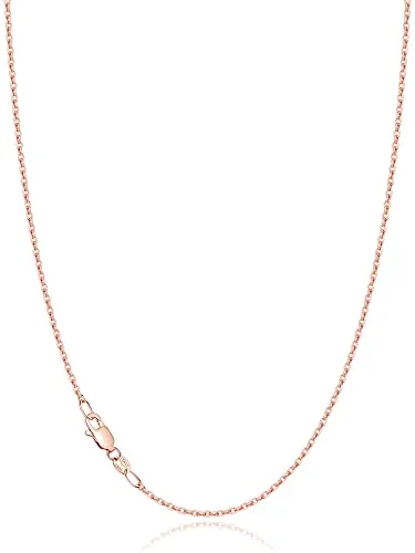 1.2mm Rose Gold over Sterling Silver Cable Chain 22 in