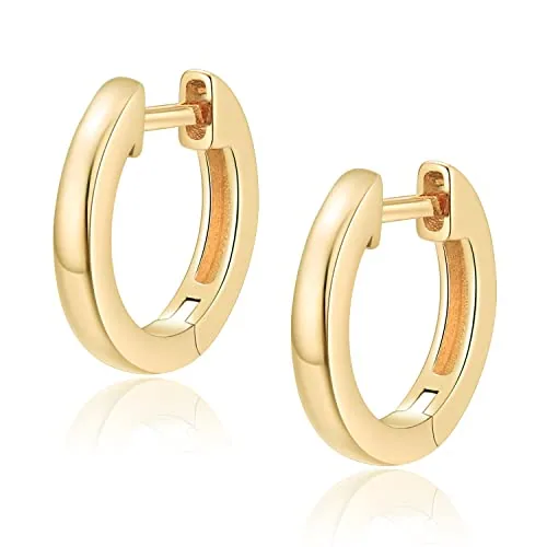 15mm 14K Gold over Sterling Silver Hoop Earrings, Style JP-2KP6C