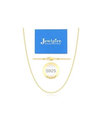 1.1mm Gold over Sterling Silver Box Chain 16 in