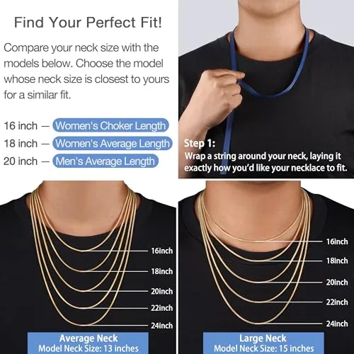 2mm 18K Gold Plated Chain Necklace 24 in, view 2