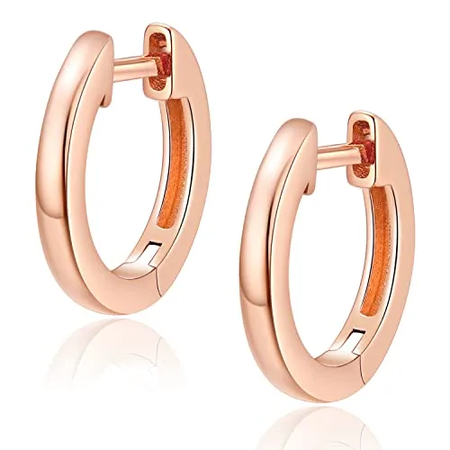 20mm Rose Gold over Sterling Silver Hoop Earrings