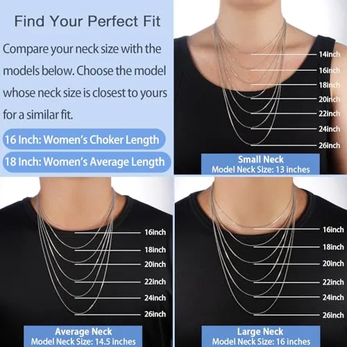 1.2mm Sterling Silver Chain Necklace 14 in, view 2
