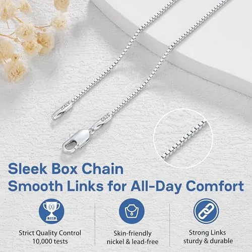 1.3mm Sterling Silver Chain Necklace 18 in, view 3