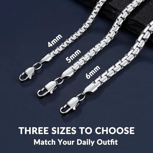 5mm Steel Chain Necklace 18 in, view 3