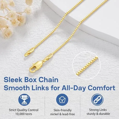 1.3mm 14K Gold Plated Chain Necklace 18 in, view 3