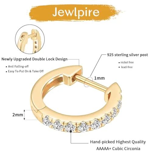 20mm 14K Gold over Sterling Silver Huggie Earrings, Style JP-JDQL9, view 4
