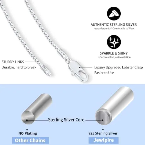 1.3mm Sterling Silver Box Chain 18 in, view 2