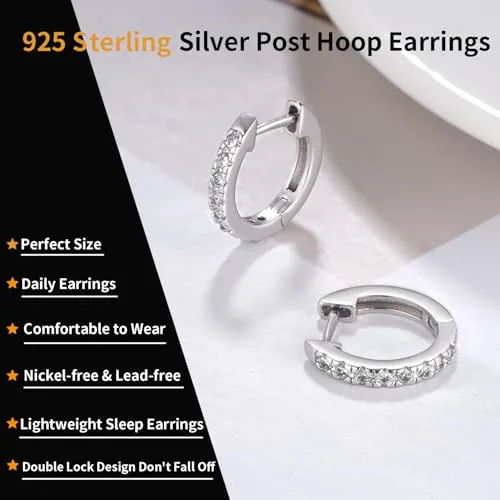 15mm Sterling Silver Huggie Earrings, Style JP-4JVKP, view 2