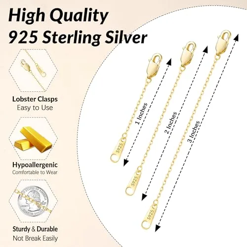 14K Gold Plated Cable Chain 1 in, view 4