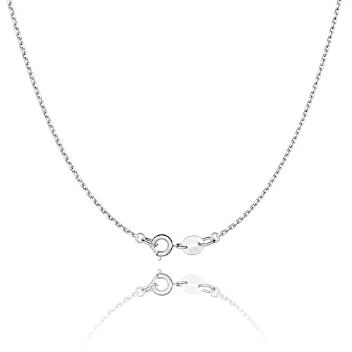 Thin 1.1mm Sterling Silver Cable Chain 22 in, view 2