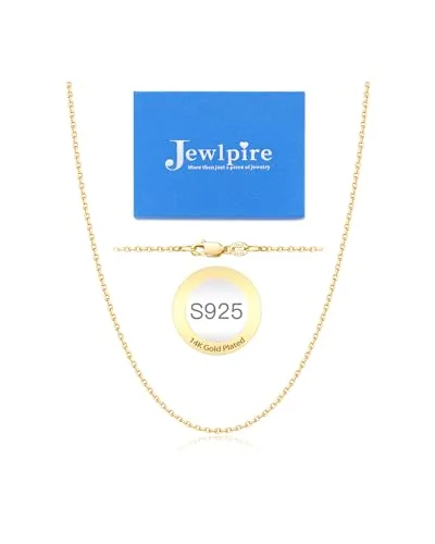 1.1mm 14K Gold over Sterling Silver Cable Chain 18 in