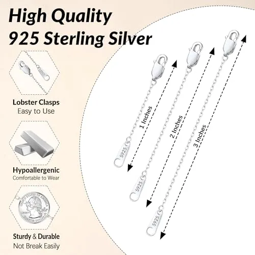 Sterling Silver Cable Chain 1 in, view 4