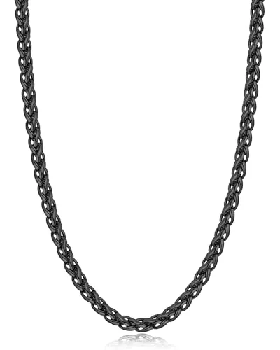 Men's 4mm Steel Wheat Chain 16 in