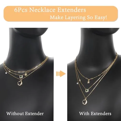 14K Gold Plated Cable Chain Set, view 4
