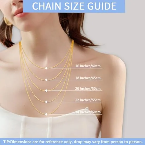 1mm 18K Gold Plated Cable Chain 16 in, view 2