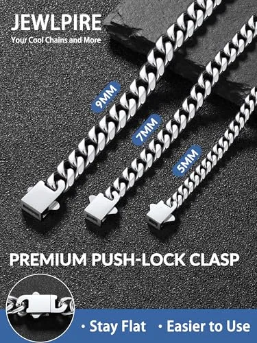 5mm Steel Cuban Link Chain 20 in, Style JP-W5KGJ, view 3