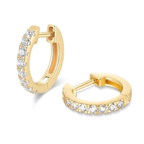 15mm Gold over Sterling Silver Huggie Earrings