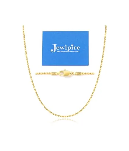 1.3mm 14K Gold Plated Chain Necklace 18 in