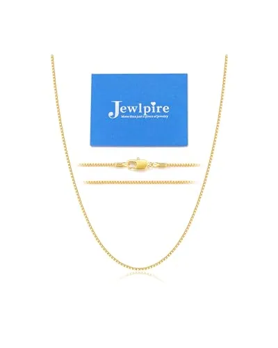 1.3mm Gold over Sterling Silver Box Chain 14 in
