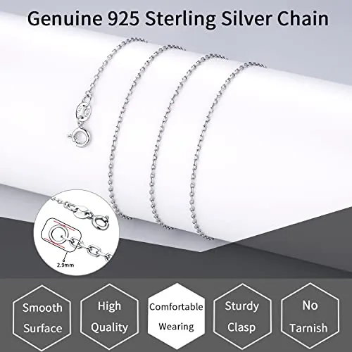 Thin 1.1mm Sterling Silver Cable Chain 18 in, view 4