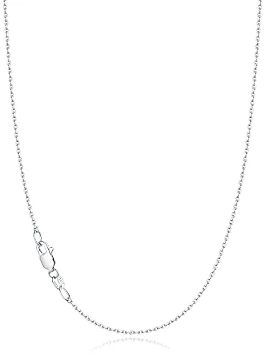 1.1mm Sterling Silver Cable Chain 17 in, view 2