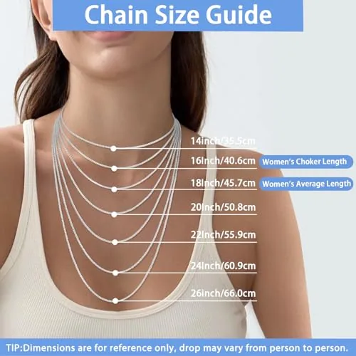 1.3mm Sterling Silver Box Chain 18 in, view 3
