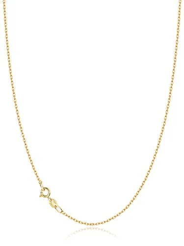 1mm 18K Gold over Sterling Silver Cable Chain 18 in