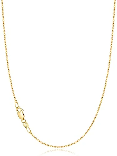 1.1mm 18K Gold over Sterling Silver Cable Chain 16 in