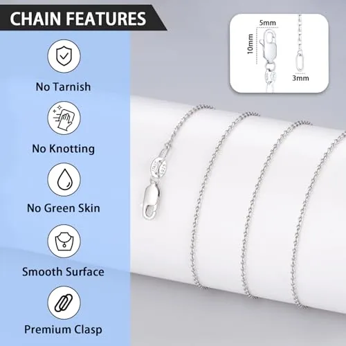 1mm Sterling Silver Cable Chain 18 in, Style JP-GRNXW, view 4