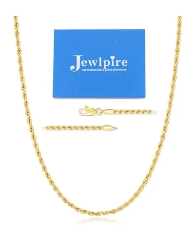 3mm 14K Gold over Steel Rope Chain 20 in
