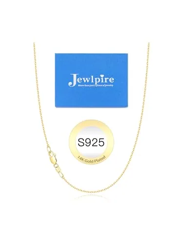 1mm 14K Gold Plated Cable Chain 18 in