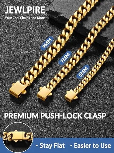 5mm 18K Gold over Sterling Silver Cuban Link Chain 20 in, view 3