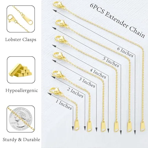 14K Gold Plated Cable Chain Set, view 3