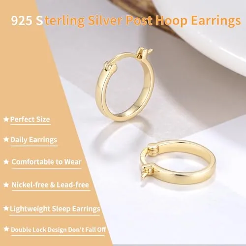 20mm 14K Gold over Sterling Silver Hoop Earrings, Style JP-H4116, view 2