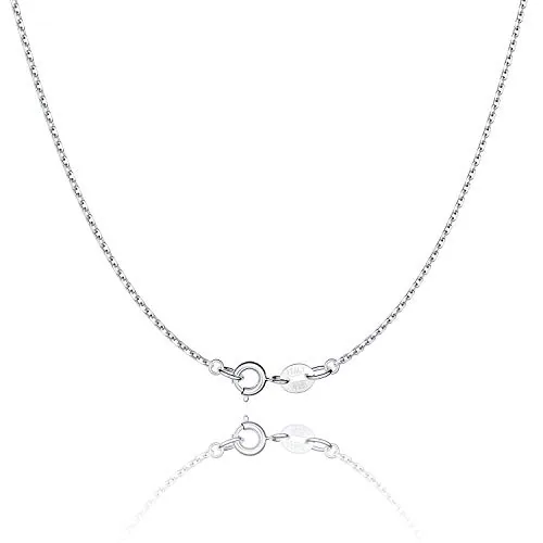 Thin 1.1mm Sterling Silver Cable Chain 18 in