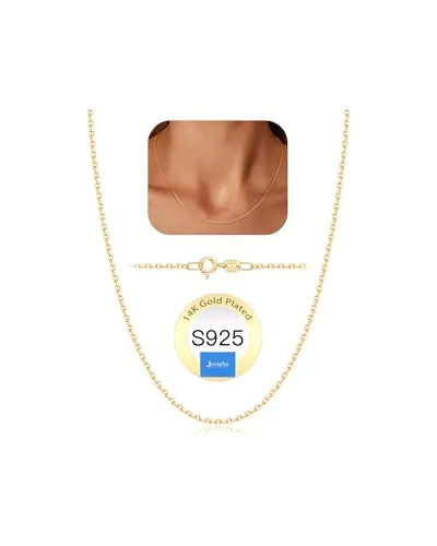 1.2mm 14K Gold over Sterling Silver Cable Chain 22 in