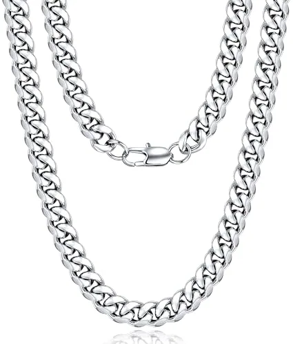 10mm Steel Cuban Link Chain 22 in