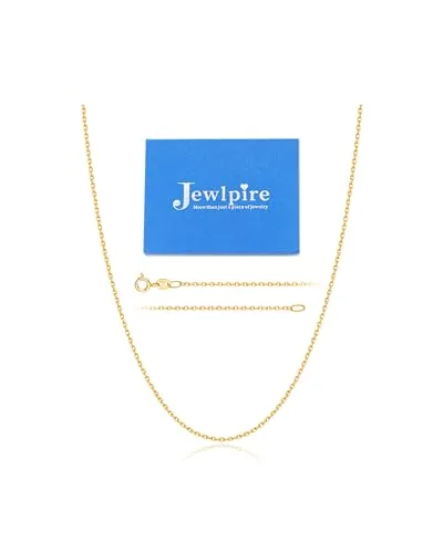 1mm 18K Gold Plated Cable Chain 16 in