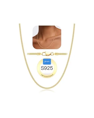 2.5mm 18K Gold Plated Chain Necklace 24 in