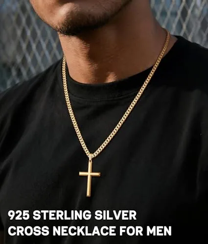 5mm 18K Gold over Steel Cuban Link Chain 20 in, view 4