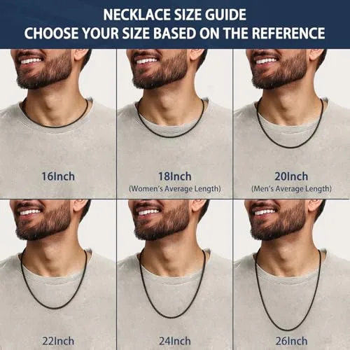 3mm Steel Chain Necklace 26 in, view 4