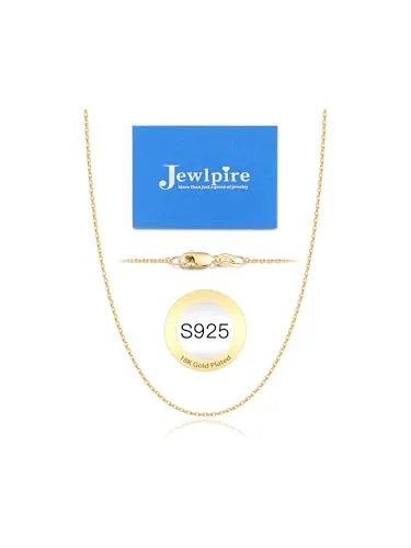 1.3mm 18K Gold over Sterling Silver Cable Chain 24 in