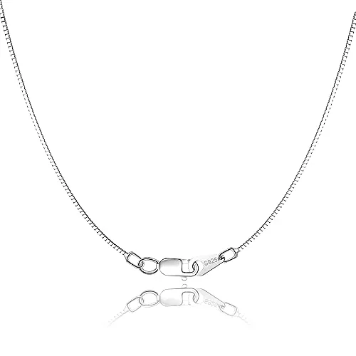 0.8mm Sterling Silver Box Chain 22 in