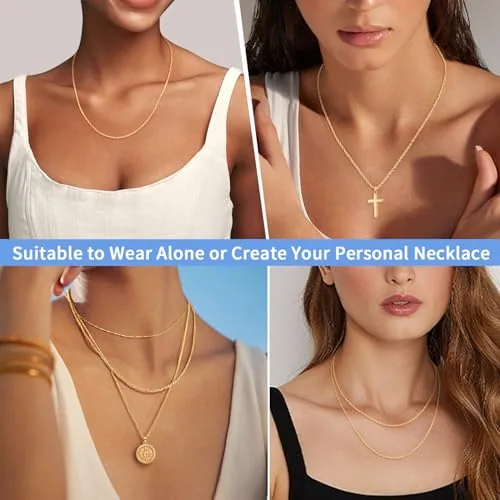 1.5mm 14K Gold over Sterling Silver Rope Chain 20 in, view 4